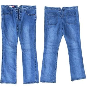 Y2K does 70's Unionbay Mid Rise Bootcut Medium Wash Jeans Size 13 Juniors